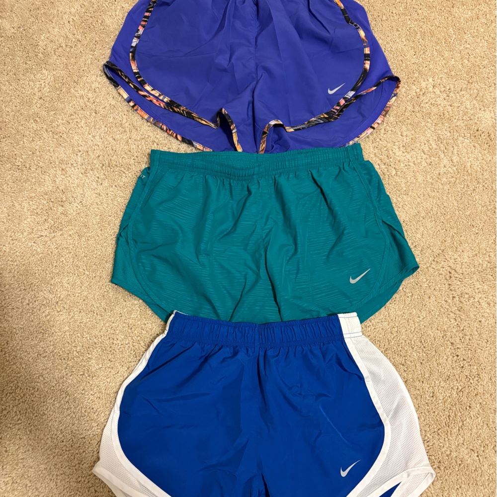 Nike Women's Running Shorts Set - Royal Blue, Teal, Purple